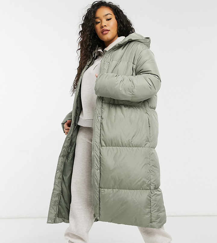 Threadbare Curve jodie longline puffer coat ShopStyle