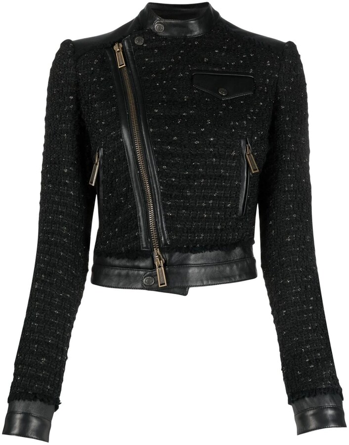 boucle biker jacket uk