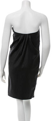 Hache Strapless Pleated-Accented Dress