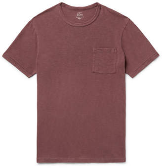 J.Crew Garment-Dyed Slub Cotton-Jersey T-Shirt - Men - Burgundy