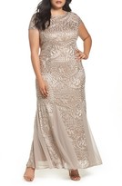 Thumbnail for your product : Alex Evenings Plus Size Women's Cowl Back Embroidered Lace Gown