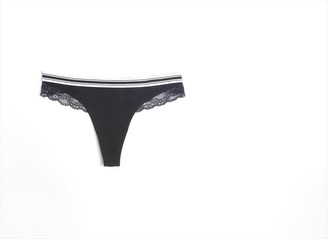 Garage Sporty Thong With Lace