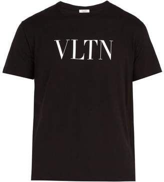 Valentino Logo-print Cotton T-shirt - Mens - Black