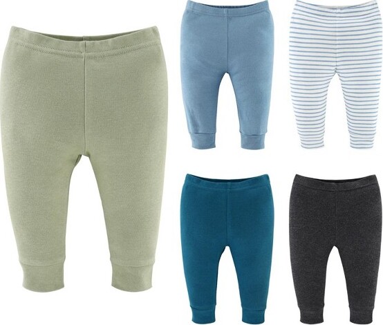 The Peanut Shell ThePeanutshellBabyBoyPants,5-Pack,BoyBasics,Multicolored,0-3Months
