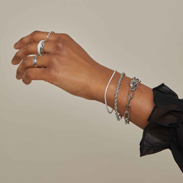 ASTRID & MIYU Tennis Chain Bracelet in Silver ShopStyle