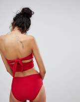 Thumbnail for your product : South Beach Wrap Over Bikini Set In Red