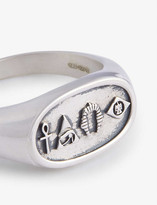 Thumbnail for your product : SERGE DENIMES Hieroglyphic sterling silver signet ring