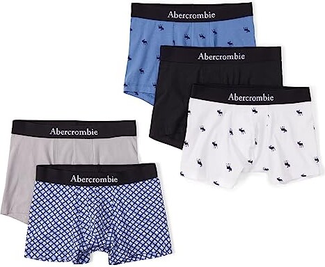 abercrombie kids 5-Pack Boxer Brief (Little Kids/Big Kids) (Blue 5-Pack)  Boy's Underwear - ShopStyle