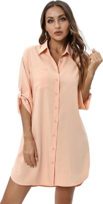 Women Long Sleeve Tunic Tops Shirt Casual Dressy Pus Size Tops