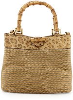 Thumbnail for your product : Eric Javits Lil Lu Squishee Mini Tote Bag, Leopard-Print