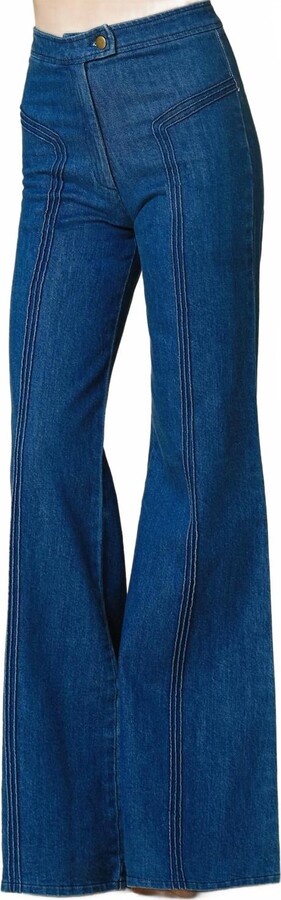 Stoned Immaculate Women's Anne Wide Leg Jeans In Blue