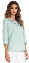 Thumbnail for your product : Maison Scotch Embroidered Long Sleeve Blouse