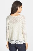Thumbnail for your product : Love By Design Crochet Hem Sweater (Juniors)