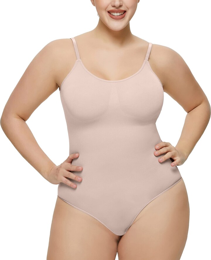 Bodysuit for Women Tummy Control Shapewear Seamless Thong Body