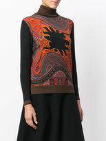 Thumbnail for your product : Etro embroidered knitted top