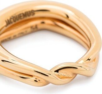 Jacquemus La Bague Nodi リング Gold Les Sculptures 'La bague Nodi' Ring by JACQUEMUS on Sale