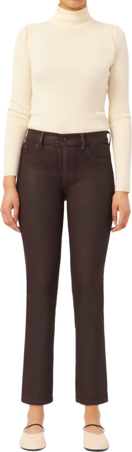 DL1961 - Women's Mara Straight Instasculpt Ankle Jeans In Aubergine