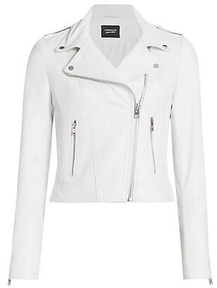 lamarque donna floral leather jacket