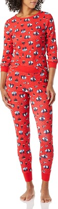 Amazon Essentials Women's Snug-Fit Cotton Pajama Set (Available in Plus Size)