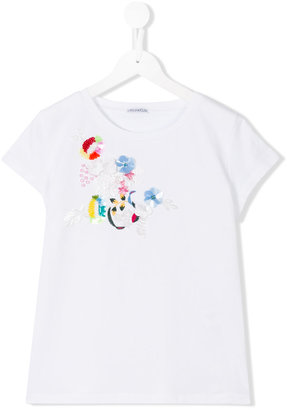 Simonetta embellished T-shirt - kids - Cotton/Spandex/Elastane - 14 yrs