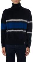Thumbnail for your product : Golden Goose Navy Wool Striped Turtleneck Jumper