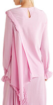 Thumbnail for your product : Preen Line Pleated crepe de chine blouse