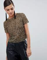 Thumbnail for your product : ASOS DESIGN T-Shirt With Sequin Embellishment