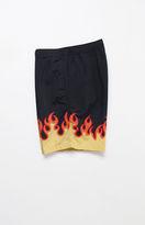 Thumbnail for your product : T&C Surf Designs Flame Print 17" Swim Trunks