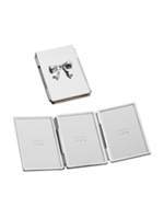 Thumbnail for your product : Wedgwood Silver Plated Triple Folding Picture Frame