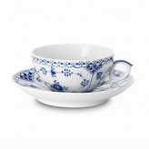 Thumbnail for your product : Royal Copenhagen Blue Fluted Half Lace Teacup & Saucer