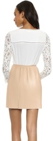 Thumbnail for your product : Rebecca Taylor Long Sleeve Lace Mix Top