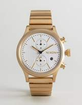 Thumbnail for your product : Nixon Station Chronograph Bracelet Watch In Gold
