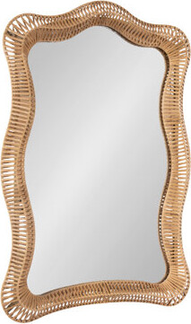 Bay Isle Home Arched Rattan Wall Mirror