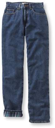L.L. Bean Double L Jeans, Straight-Leg Flannel-Lined