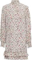 Thumbnail for your product : Frame Tiered Printed Silk Crepe De Chine Mini Dress