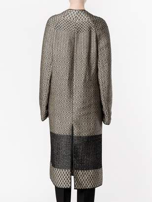 Haider Ackermann geometric jacquard coat