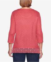 Thumbnail for your product : Alfred Dunner News Flash Lace & Appliqué Tunic Top