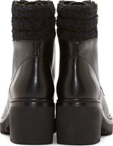 Thumbnail for your product : Moncler Black Leather Lace-Up Vivianne Boots