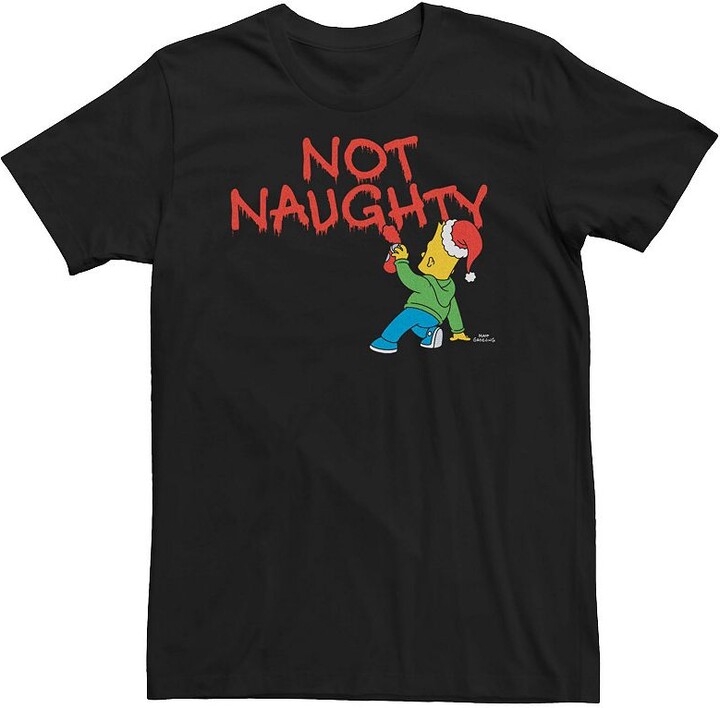 Licensed Character Big & Tall The Simpsons Happy Holidays From Bart Tee