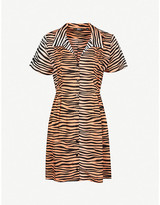 Thumbnail for your product : Obey Kitty tiger-print woven mini dress