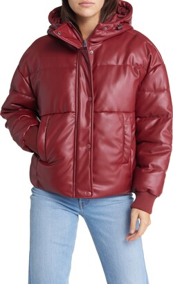 Levi's Water Resistant Faux Leather Puffer Jacket