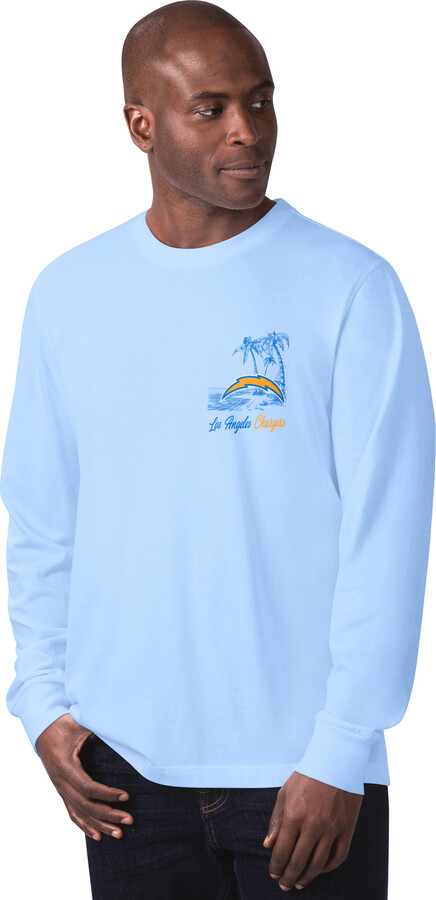 Men's Margaritaville Light Blue Los Angeles Chargers It's Five O'Clock Somewhere Long Sleeve T-Shirt