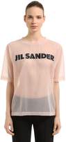 Jil Sander Oversized Logo Print Sheer Nylon T-Shirt
