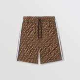 Thumbnail for your product : Burberry Monogram Stripe Print Cotton Drawcord Shorts