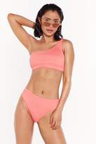 Thumbnail for your product : Nasty Gal Womens I'll Sea You Later One Shoulder Bikini Top - orange - 14