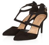 Thumbnail for your product : New Look Black Half T-Bar Strap Pointed Heels