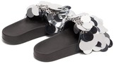 Thumbnail for your product : Paco Rabanne Sequinned Rubber Slides - Silver