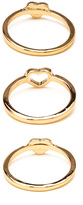 Thumbnail for your product : Forever 21 Rhinestoned Heart Ring Set