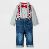 Thumbnail for your product : Baby Boys' Valentine's Day Denim Suspender Set - Cat & JackTM Gray/Blue