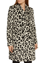 Thumbnail for your product : Burberry Plaistow Leopard-Print Llama Hair And Wool-Blend Trench Coat